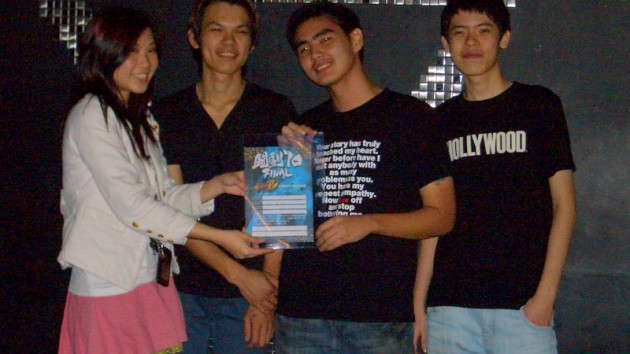 Team Happy. From right to left: Leslie Cheong, Ho Kun Xian and Tommy Teo.