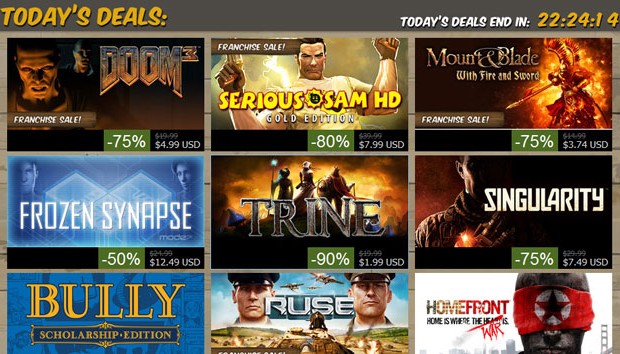 Steam sale daily deals... Wallet health critical!